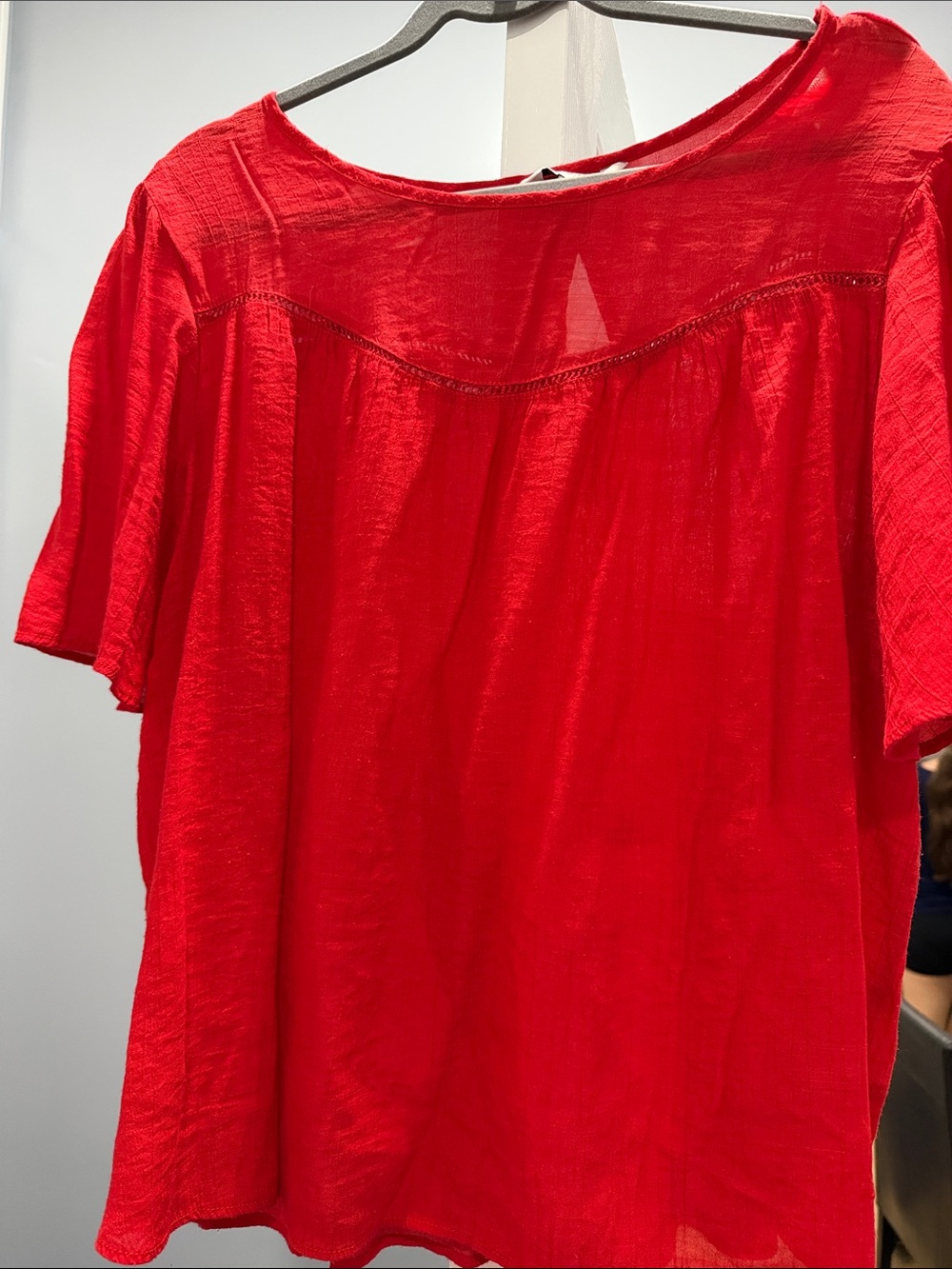 Nanette Lepore Red Short-Sleeve Tunic Top